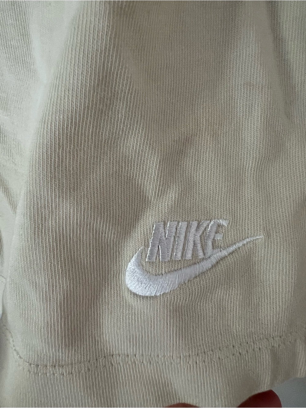 Nike Women's Cream Drawstring Athletic Shorts - Picture 2 of 3